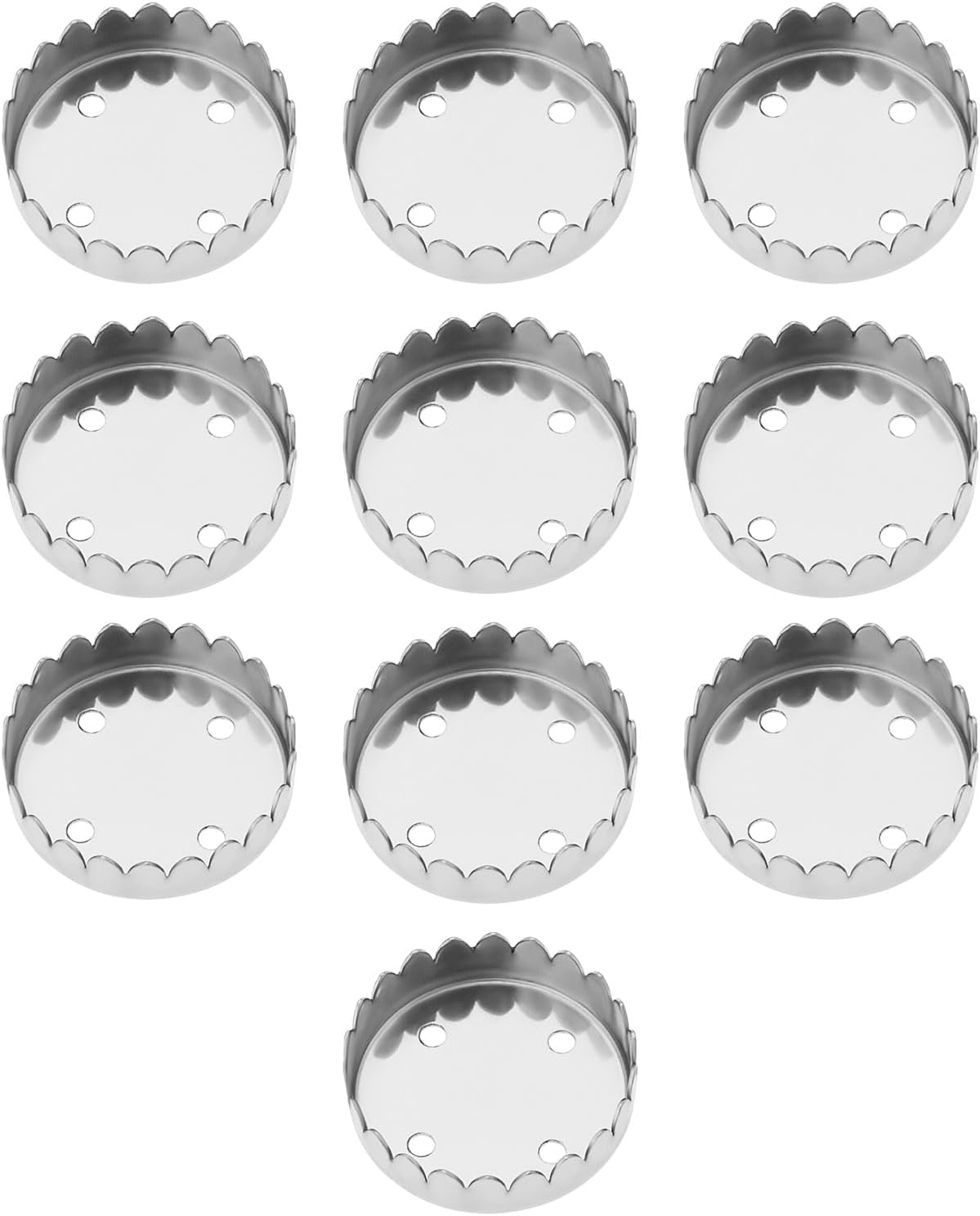 eMagTech 10PCS Magnetic Soap Holder Caps 4 Holes Metal Replacement Capsules for Soap Holder for Magnetic Soap Dish Universal Solid Soap Magnet 22x6mm