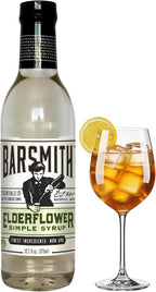 Barsmith Elderflower Simple Syrup - Delicate Floral Sweetness w/Natural Flavor - Gluten Free & Non-GMO Elderflower Syrup - Ideal for Spritz, Gimlet, Mojito, Mocktails & Cocktails - 12.7oz (Pack of 1)