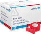 Dynarex Sensi-Wrap Self-Adhesive Bandages, Latex-Free, Colored Elastic Cohesive Athletic Tape, Tattoo Grip & Vet Wrap