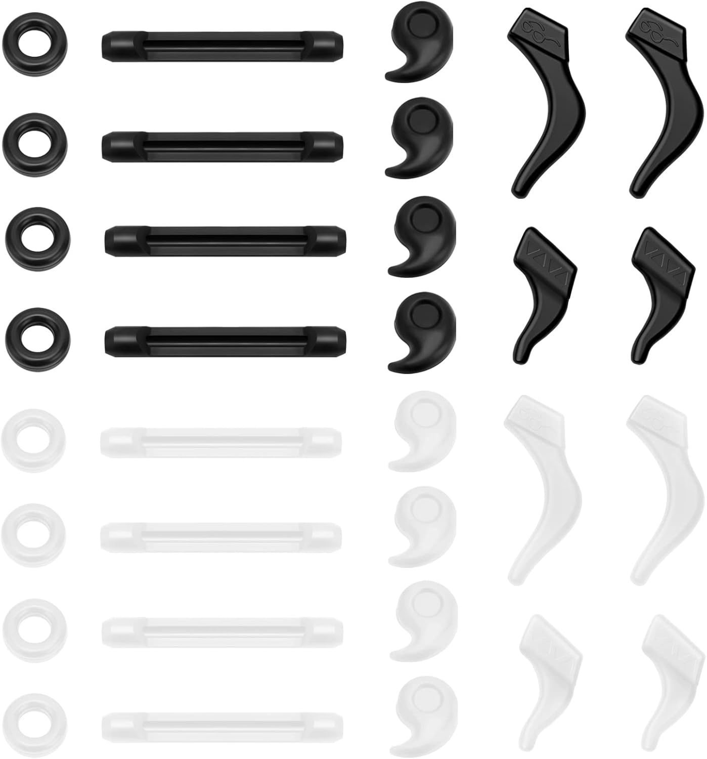 KAJUDA 16 Pairs Glasses Ear Grip, Anti Slip Eyeglass Holder, Silicone Eyewear Retainers Hook for Sunglasses, Sports, Study