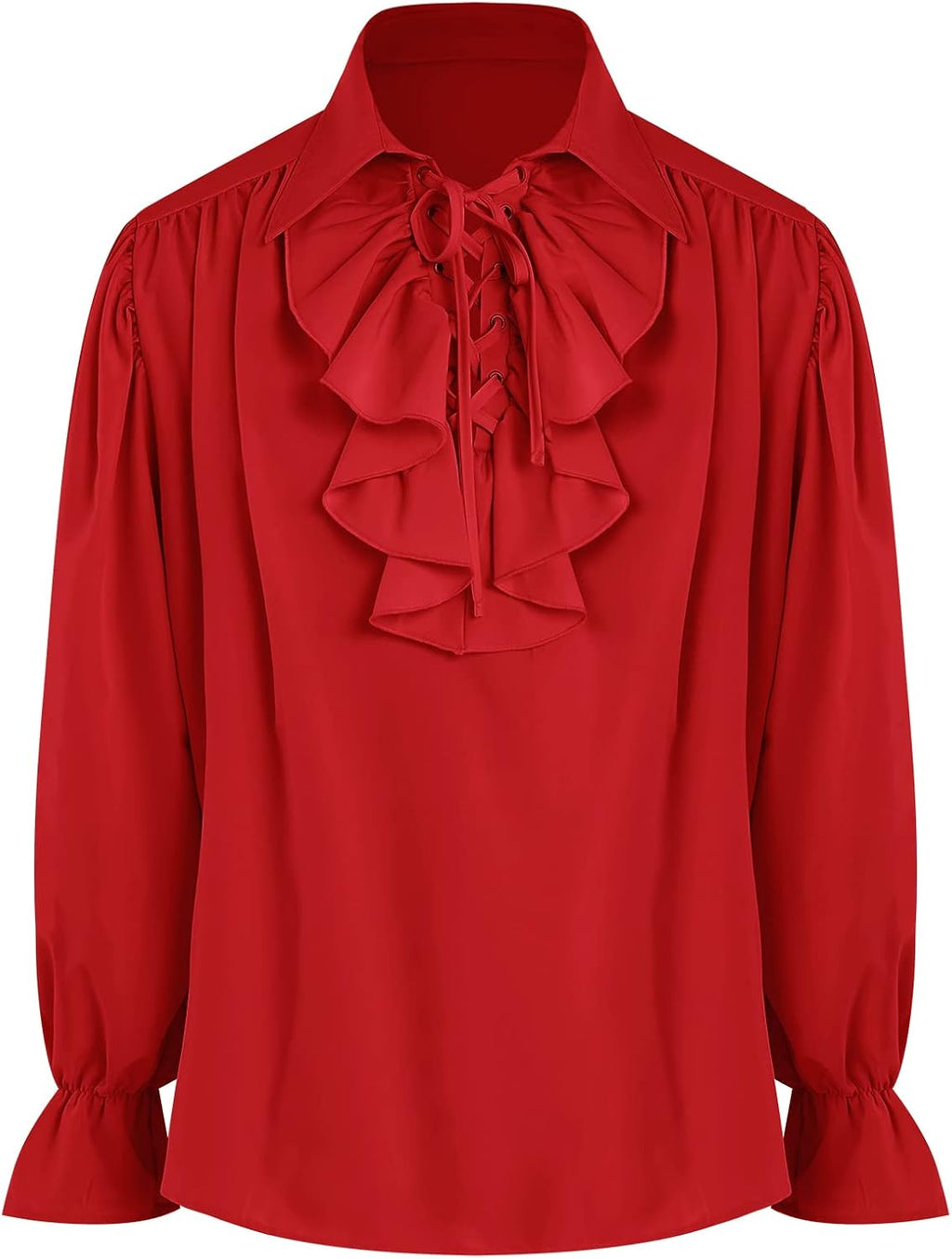 Bbalizko Mens Pirate Shirt Ruffle Victorian Renaissance Steampunk Vampire Poet Shirts Gothic Medieval Costume