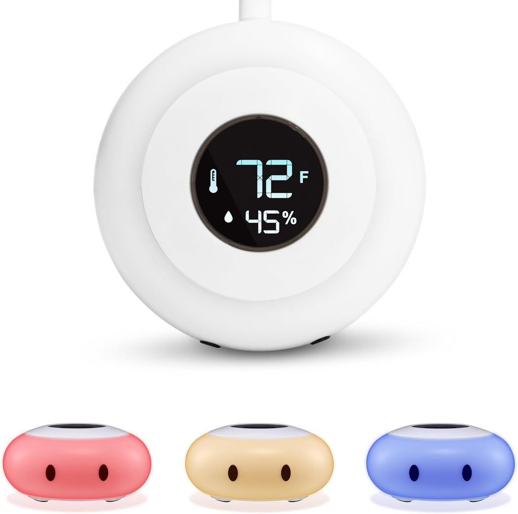 LittleHippo Kelvin Color Changing Night Light, Room Thermometer and Hygrometer (Humidity Monitor) for Nursery, Baby's Bedroom, Child's Room