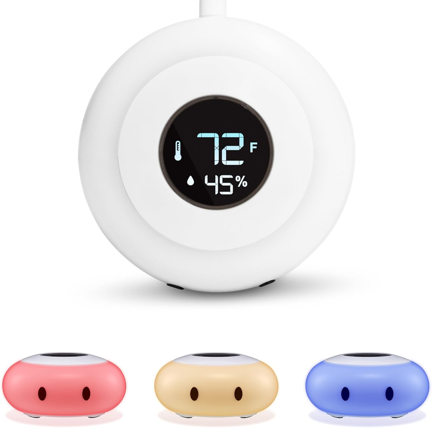 LittleHippo Kelvin Color Changing Night Light, Room Thermometer and Hygrometer (Humidity Monitor) for Nursery, Baby's Bedroom, Child's Room