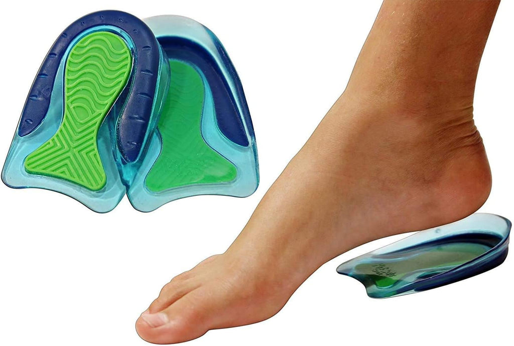 Sport Traction Shock Absorbing Lightweight Gel Heel Cups for Kid's with Sensitive Heels, Heel Spurs, Plantar Fasciitis, or Ankle Pain (2 Pairs, 4 Single Heelcups) (Kid's Size 3-7)