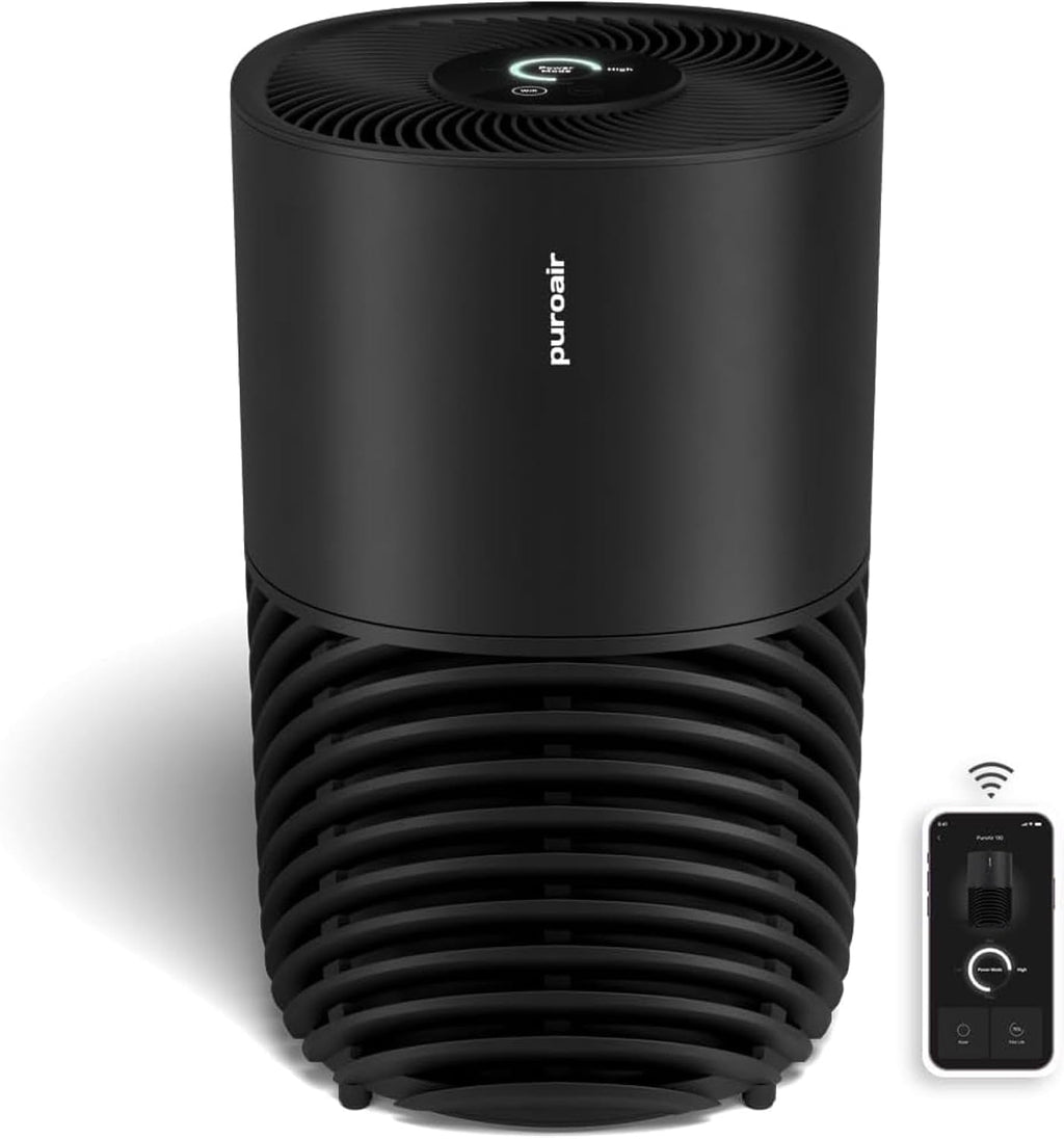 PuroAir 130 HEPA Air Purifiers for Home Pets - Covers Up To 600 Sq Ft - Filters Up To 99.9% of Pollutants, Smoke, Pollen, Dust - Quiet HEPA Air Filter - Air Purifiers for Bedroom