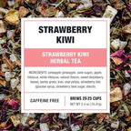 Tiesta Tea - Strawberry Kiwi Herbal Tea, Loose Leaf, Strawberry Hibiscus Kiwi Fruit Tea, Premium Caffeine-Free Herbal Blend, Make Hot or Iced & Up to 25 Cups, 2.5 oz Resealable Pouch