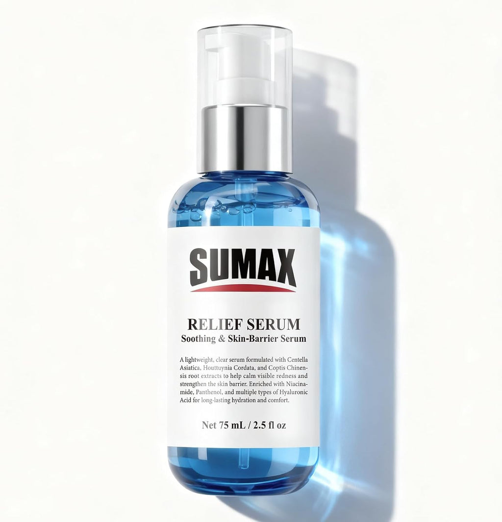 SUMAX Relief Serum - Face Serum with Centella + Hyaluronic Acid, for Sensitive & Blemish-Prone Skin, Soothes the Look of Redness, Supports Skin Barrier, Lightweight Non-Sticky, 2.5 fl oz (75 mL)