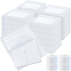Timgle 200 Pcs 2" x 2" Split Gauze Pads 6 Ply Split Drain Sponge Gauze Non Woven Slit Bandage Sponges with 2 Roll of Tape for Wound Care Tubes Drains Supplies