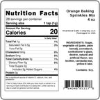 Orange Sprinkles for Baking Cakes, Cupcakes, Cookie Decorations, Ice Cream and Donut Toppings Edible Decorating Baking Supplies - 4 oz package (Orange)