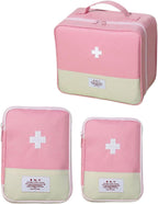 Space Saving Health Accessories Holder Group Including Three Different Sized Bags Designs with Strong Oxford Fabric Medication Organizers Set