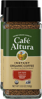 Cafe Altura Freeze Dried Instant Organic Coffee, 3.53 oz Jar (Pack Of 2)