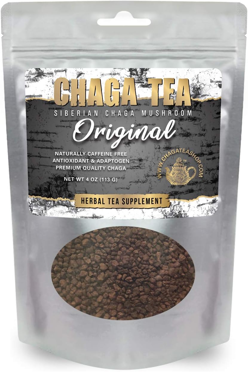 Siberian Chaga Mushroom Loose Tea 4 Oz. (113g.) Caffeine Free Natural Immune System Booster and Body Healer (Original)