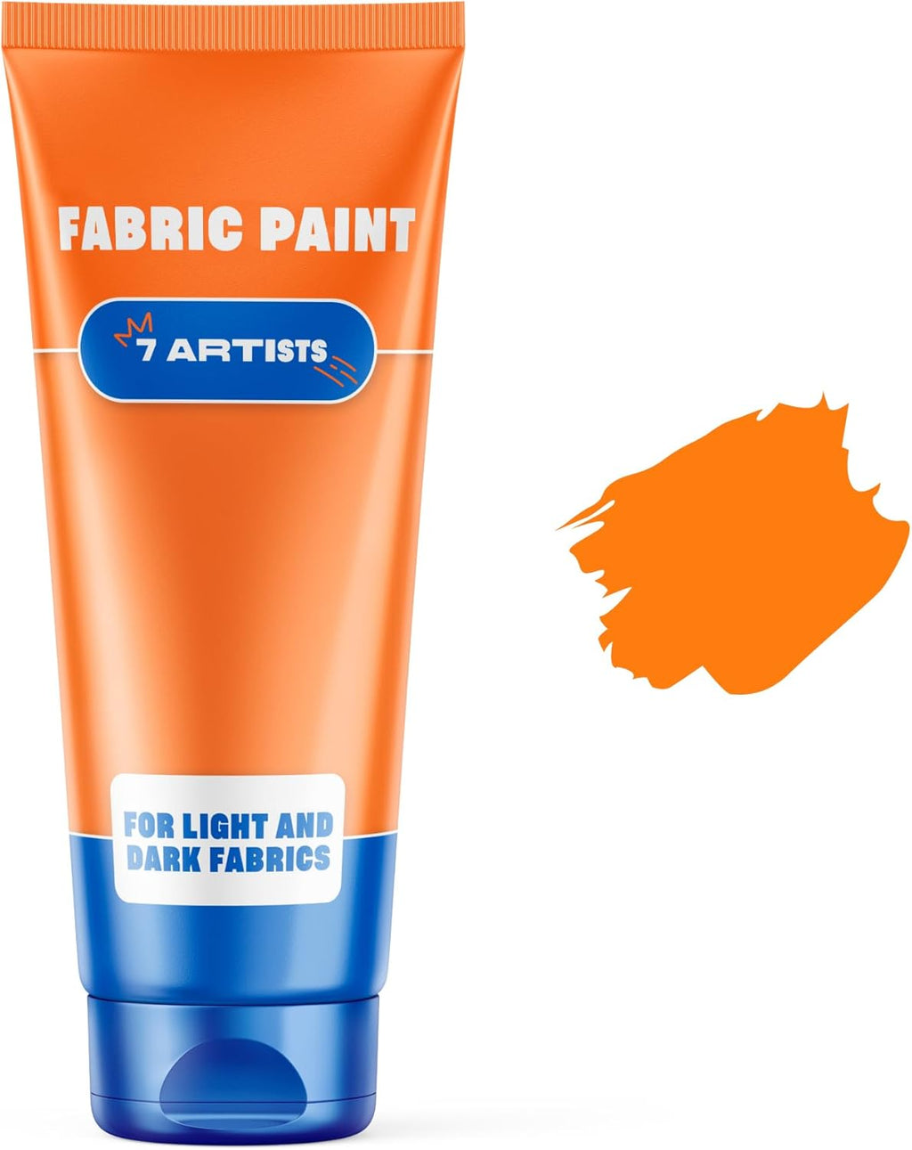 Orange Fabric Paint 2 fl. oz Tube – Permanent Fabric Paint Orange for Clothes | Textile Clothing Paints for Cotton and Synthethic Fabrics, Furniture Upholstery, Shoes, Sneakers, T-Shirt, Tote Bags