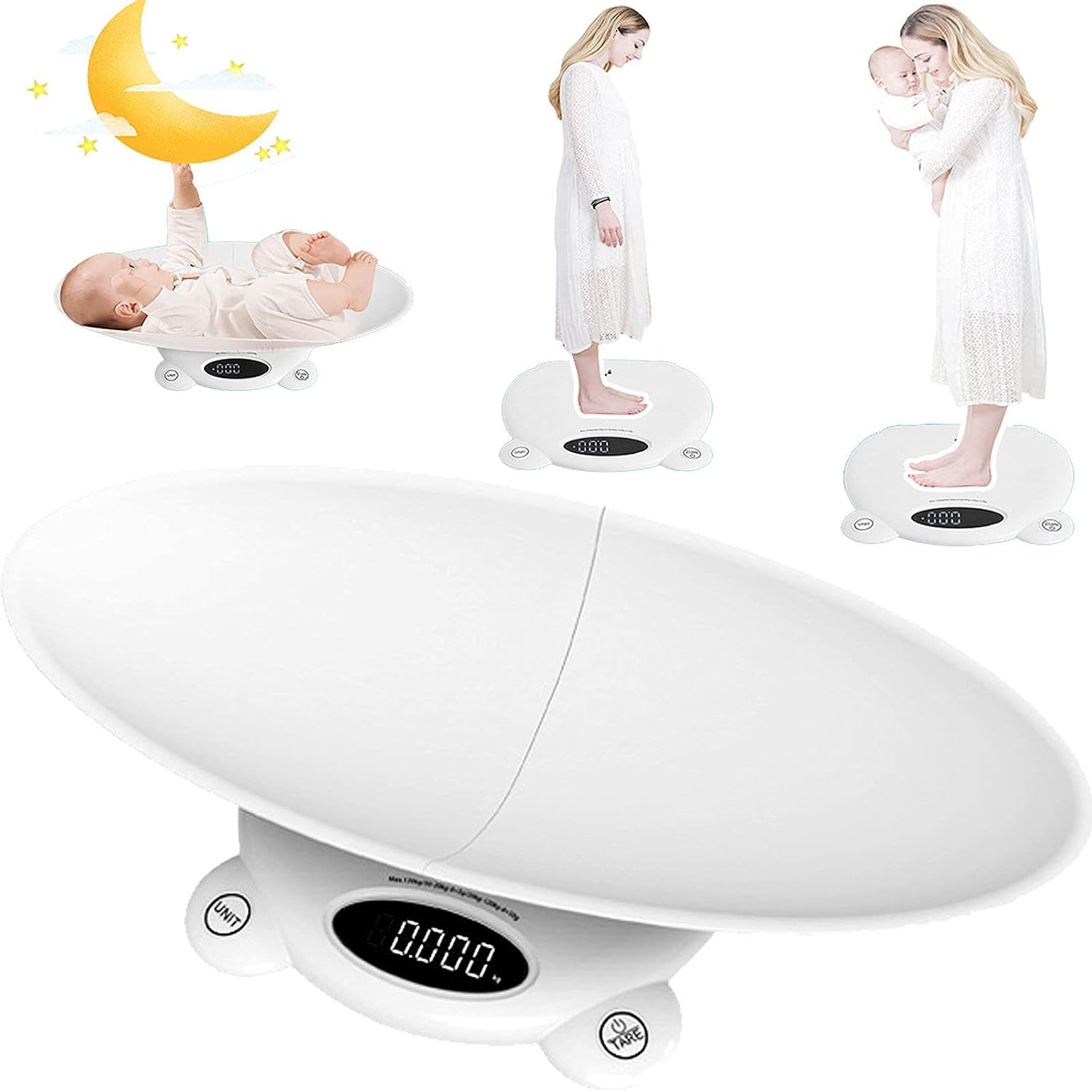 Pet Scale,Baby Scale,Multi-Function Toddler Scale,Measure Weight Accurately(Max: 264Lb) LCD Blue Backlight Comes with 3 AAA Batteries,Perfect for Toddler/Puppy/Cat/Dog/Adult.