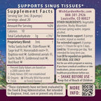WishGardenHerbs Kick-Ass Sinus Move & Soothe Herbal Supplement, 4 fl oz, Natural Sinus Support with Baptisia, Red Root, Horseradish