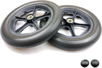 1Pair 12 inch wheelchair wheels replacements,W/bearings 12-1/2"x2-1/4" Rear Wheel for Lightweight Expedition transport chair,wheelchair,Solds as Pairs,Black