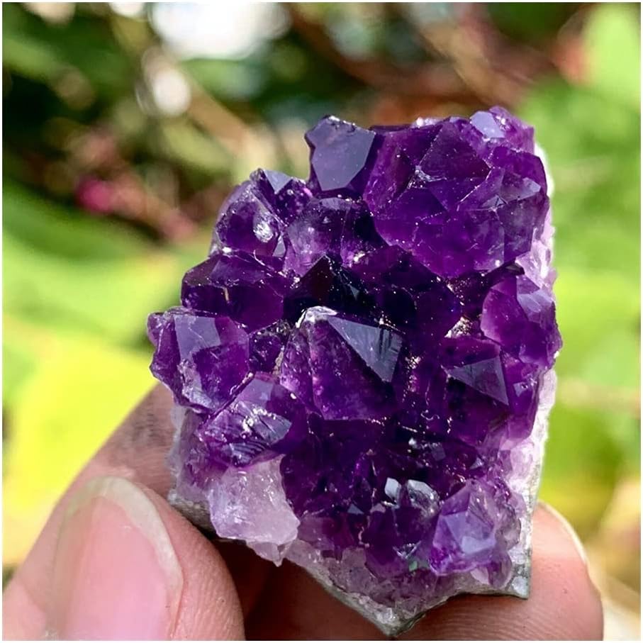 Health & Household Natural Amethyst Geode Quartz Cluster Crystal Specimen Restoration of 70-80g (Size : 70-80g)
