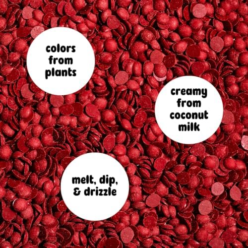 Supernatural Dye-Free Melting Morsels, Red - Plant-Based, Vegan, Kosher, No Artificial Colors, 6oz