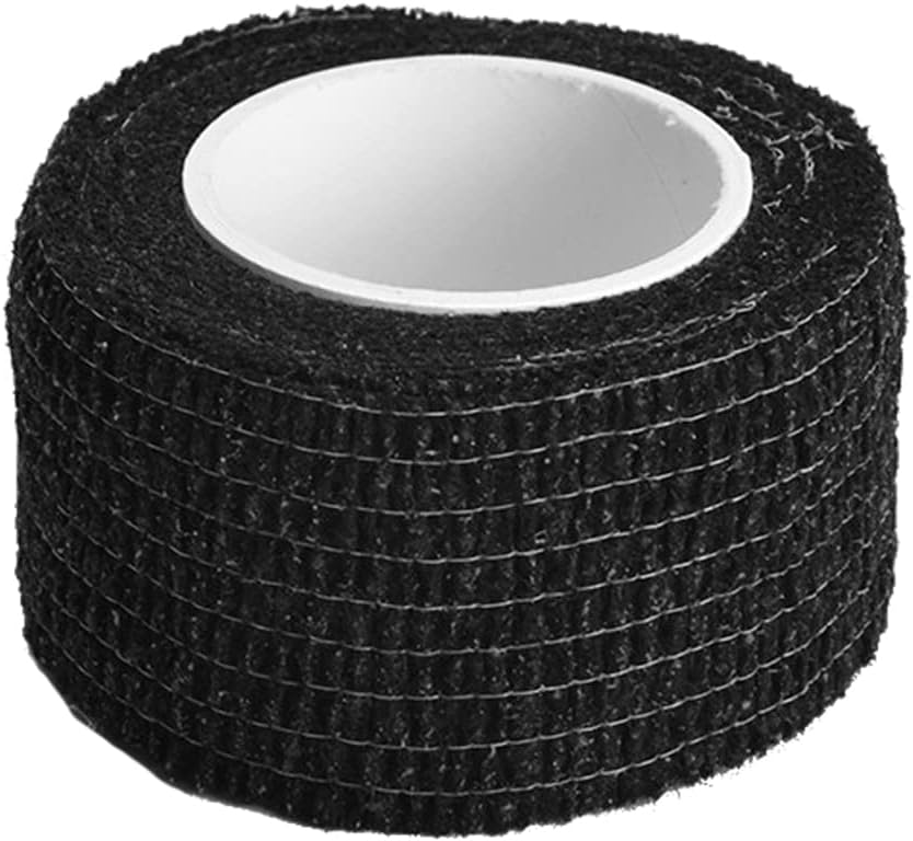 ZJchao Tube Bandage, Elastic Self Adhesive Wrap for Grip and Wrist Support, Non Stick Skin and Clothing, Good Breathability, with Sweat Absorption, for Badminton Basketball Elbow Pads (Black)
