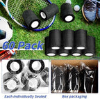 60 Pack Black Self Adhesive Bandage Wrap Bulk 3 Inch x 5 Yards Cohesive Bandage,Vet Wrap Breathable Elastic Self-Adherent Tape for Stretch Athletic Sports Wrist Ankle Dogs Pet Vet Wrap