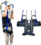 EZ Assistive Patient Lift Walking Sling Medical Hoist Standing Aids for Ambulating Support Training, Pelvic Padded 500lbs Safety Loading Weight (Black-M)