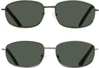 proSPORT Reading Sunglasses Full Lens Sun Readers for Men Women UV Protection Non-Bifocal Lightweight Metal Frame Smoke Lens