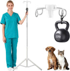 IV Poles,46to 85In IV Stand Floor with 4 IV Bag Holder Stand Portable Telescopic Stabilizing Tripod Stainless Steels Pipe Extension Pole IV Influsion Pole Lightweight Strudy (46-84in)
