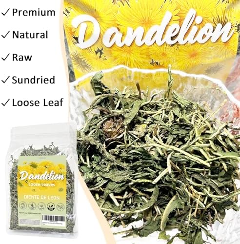 Dandelion Loose Leaf Root Tea 4.4 Ounce(125g), Diente de Leon Natural Herbal Tea for Kidney & Liver, Aid in Digestion, Raw, Caffeine-Free