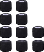 ETOPARS 10 X Self Adhesive Cohesive Wrap Bandages Strong Elastic First Aid Tape Black for Wrist Ankle Sport 2" X 5 Yards