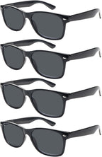 4 Pack Classic Reading Sunglasses for Women Men Spring Hinge, Outdoor Sun Readers Glasses with UV400 Protection