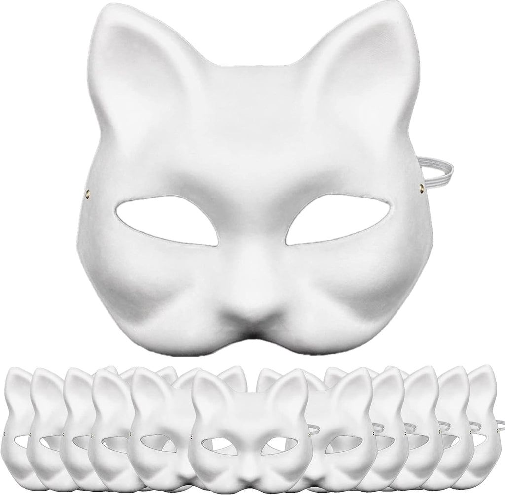 Paper Mache Art Masks DIY Blank Masks Paintable White Masquerade Mask