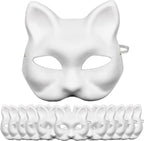 Paper Mache Art Masks DIY Blank Masks Paintable White Masquerade Mask