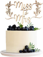 Miss to Mrs Cake Topper,Wooden Bride and Groom Cake Topper Wedding Anniversary Bridal Shower, Engagement Party Decorations, Wedding Decoration, Perfect Keepsake