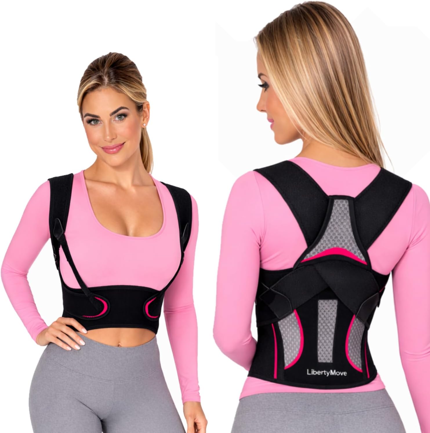 Breathable Posture Corrector for Women and Men-Back Shoulder Brace Posture Corrector for Neck Shoulder & Upper Back Pain Relief-Adjustable Back Straightener