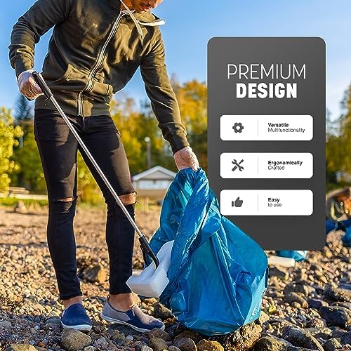 KEPLIN Litter Picker with Magnetic Pick-Up - Pack of 4
