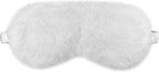 1 Pack Sleep Mask, Eye Shade, Fur Blinkfold, Soft Plush Eye Sleeping Mask for Women, Men, Kids, Boys, Girls (White)