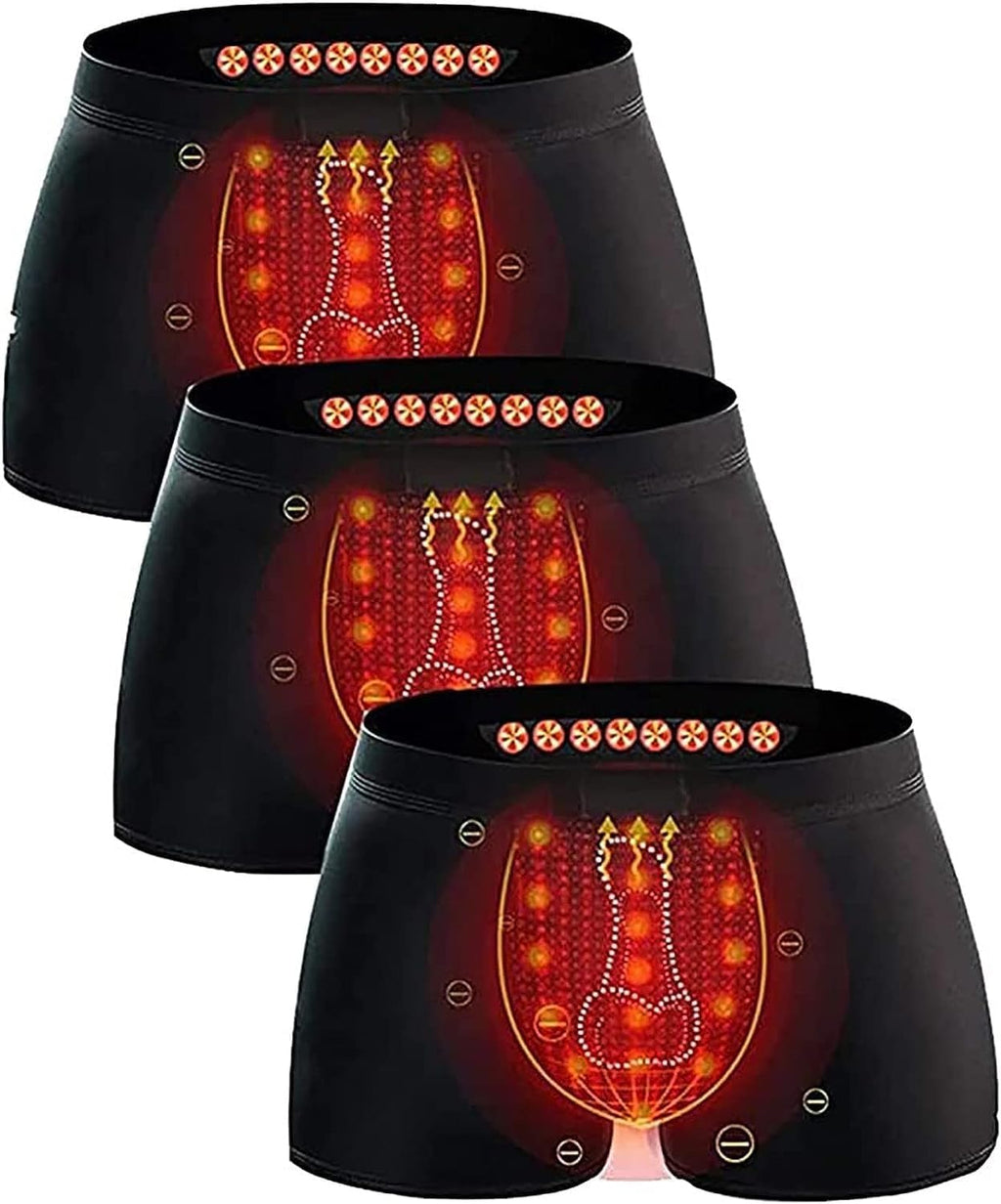 DaoGeSir Magnetic Therapy Energetic Men Pant 3-Packs Health Care Enlargement Panties Tourmaline Prostate Therapy Panties