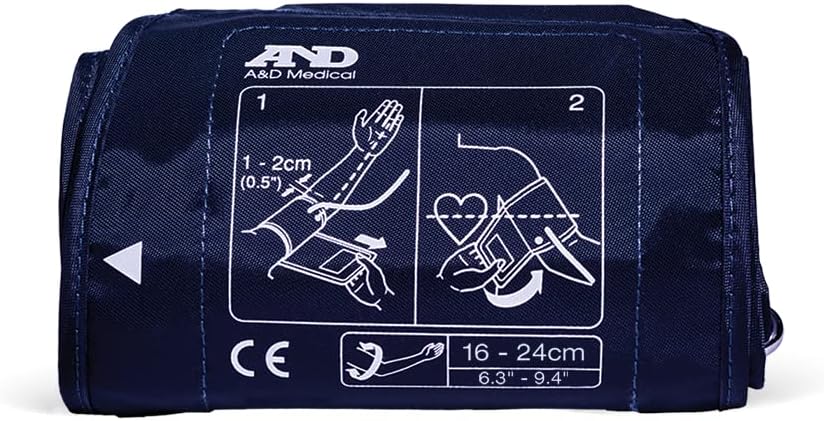 A&D Medical Small Blood Pressure Cuff Replacement (6.3-9.4"/16-24cm), Latex Free Blood Pressure Cuff, UA-289A ISO-Compliant Connector for Home Use Select A&D Medical Automatic Blood Pressure Monitors