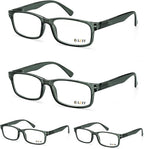 LUFF Unbreakable Reading Glasses for Women,4PCS Blue Light Blocking Reading Glasses Men,Comfortable Spring Hinge Readers