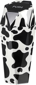 Holibanna Car Trash can with Lid Compact Mini Garbage Bin for Vehicle Interior Cow Print Portable Auto Trash Container 7.87X3.54X3.54In