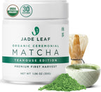 Jade Leaf Matcha Organic Ceremonial Grade Matcha Powder - Authentic Japanese First Harvest Green Tea for Ceremonies, Usucha, Lattes 30g / 1.06 Ounce Tin (Pack of 1)