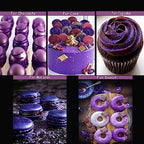 Lavender Purple Edible Glitter for Drinks, Food Grade 4 Grams, Sujoygar Shimmer Purple Luster Dust Edible Glitter for Cake Decorating, Cupcakes, Cocktails, Baking, Strawberries