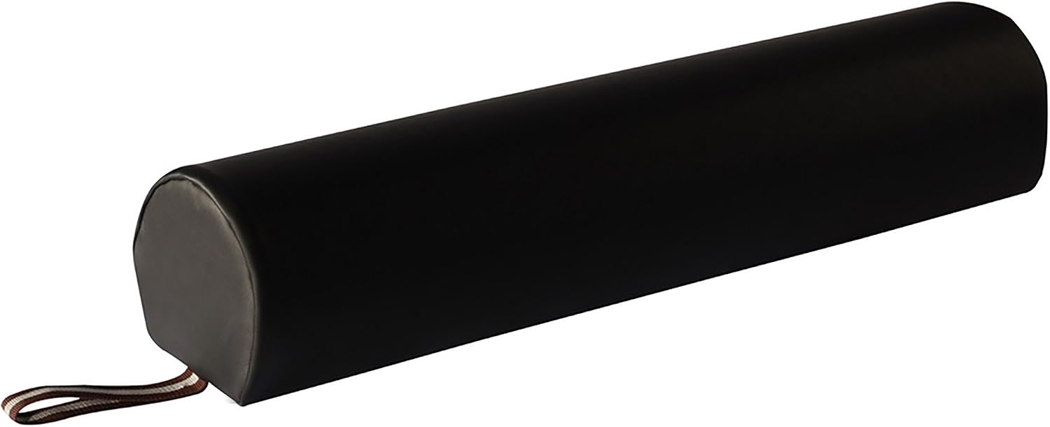 Master Massage 6" 3/4 Round Massage Bolster Pillow Cushion for Massage Tables- Black