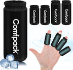 Comfpack 4PCS Finger Sleeves Gel Ice Pack for Pain Relief, Reusable Hot Cold Compression Finger Brace Ice Packs for Injuries, Trigger Finger, Arthritis, Knuckle Immobilization, Gout, Sprain
