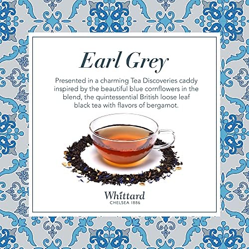 Whittard of Chelsea - Earl Grey Loose Leaf Tea, Black, Vegetarian & Vegan Friendly, Resealable Tin (100g, 1ct)