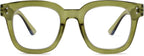 Madison Avenue Oversized Blue Light Blocking Glasses for Women Fashion Blue Light Blockers Anti Eyestrain & UV Protection Computer Eyeglasses (Olive Green)