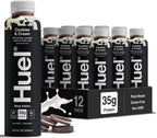 Huel Black Edition Ready-to-Drink | Cookies and Cream Meal Replacement Shake | 35g High Protein Drink | 27 Vitamins & Minerals, Vegan, Gluten Free | Plant Based | High Fiber, Low Sugar | 16.9 Fl Oz, 12 Pack