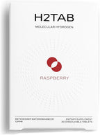 Molecular H2TAB Hydrogen Water Tablets with Magnesium -12 PPM Hydrogen Tablets for Drinking Water -Rich in Antioxidants, Supports Cellular Health, Recovery & Cognitive Function (30 Counts, Raspberry)