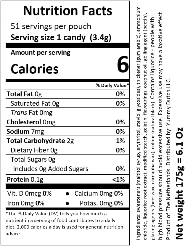 Klene Suikervrij Zoute Mix I Semisoft Sugarfree Salty Licorice Candy Mix I 175g 6.1 ounce
