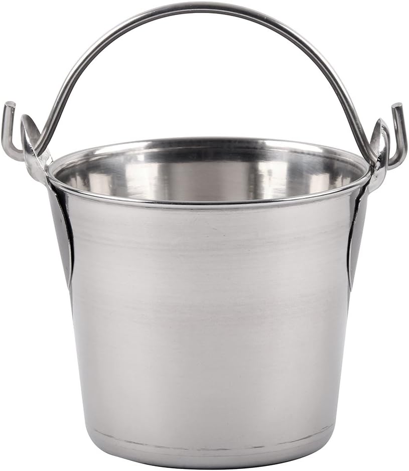 Lindy's 1-Quart Stainless Steel Bucket, Durable Seamless Bucket for Many Home Tasks, Carry Water or Milk, Fill with Food, Use as a Flower Pot, Cleaning Bucket, Table Centerpiece and Much More